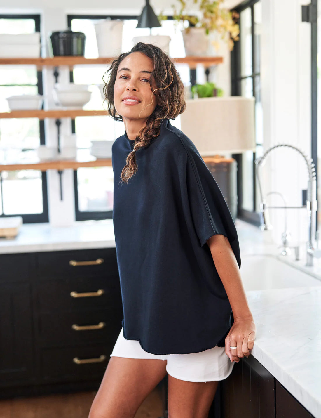 Aubrey Funnel Neck Capelet