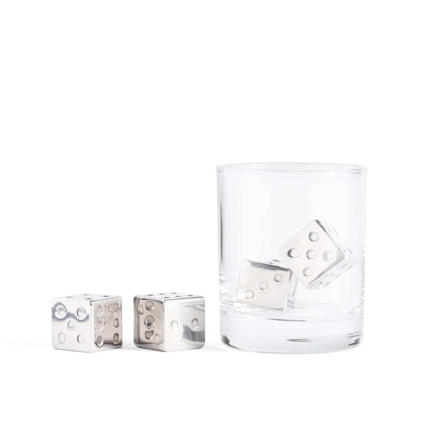Stainless Steel Dice Whiskey Stones, Set 4