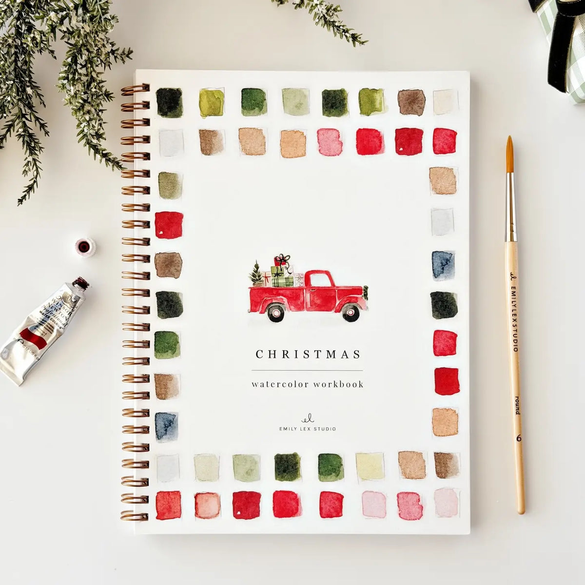 Classic Christmas Watercolor Workbook