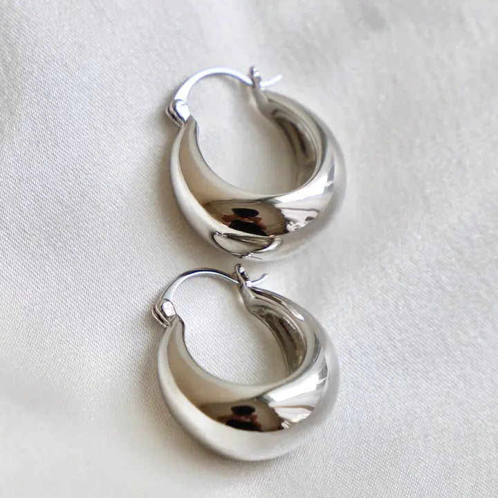 Coco Chunky Hoop, Silver
