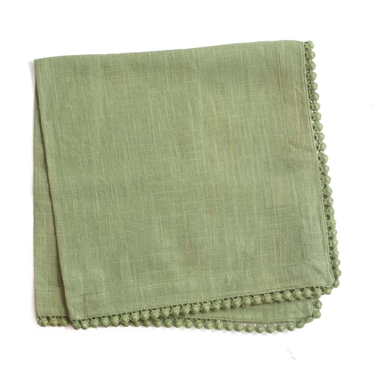 Green lace trimmed Napkins