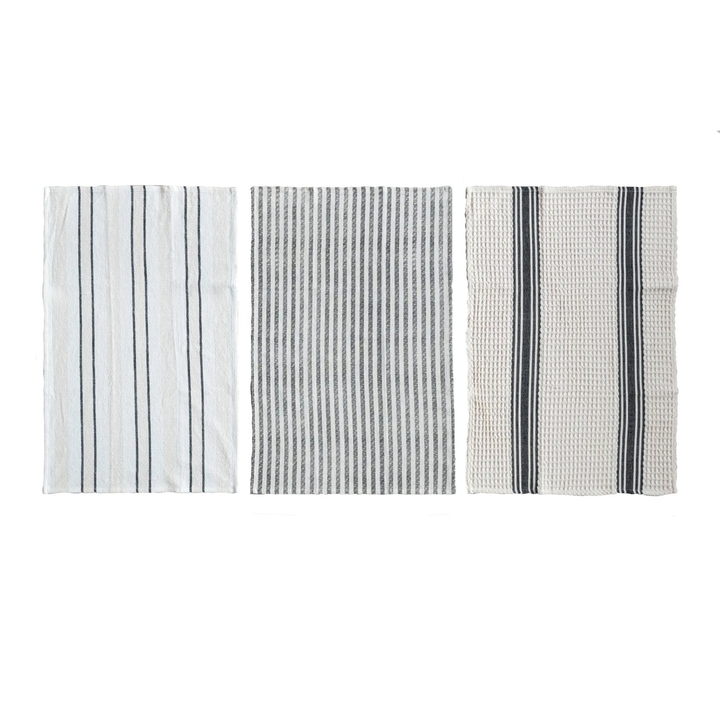 Woven Stripe Tea Towel S/3
