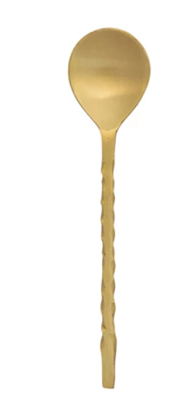 Brass Spoons With Sculpted Handle