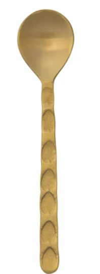 Brass Spoons With Sculpted Handle