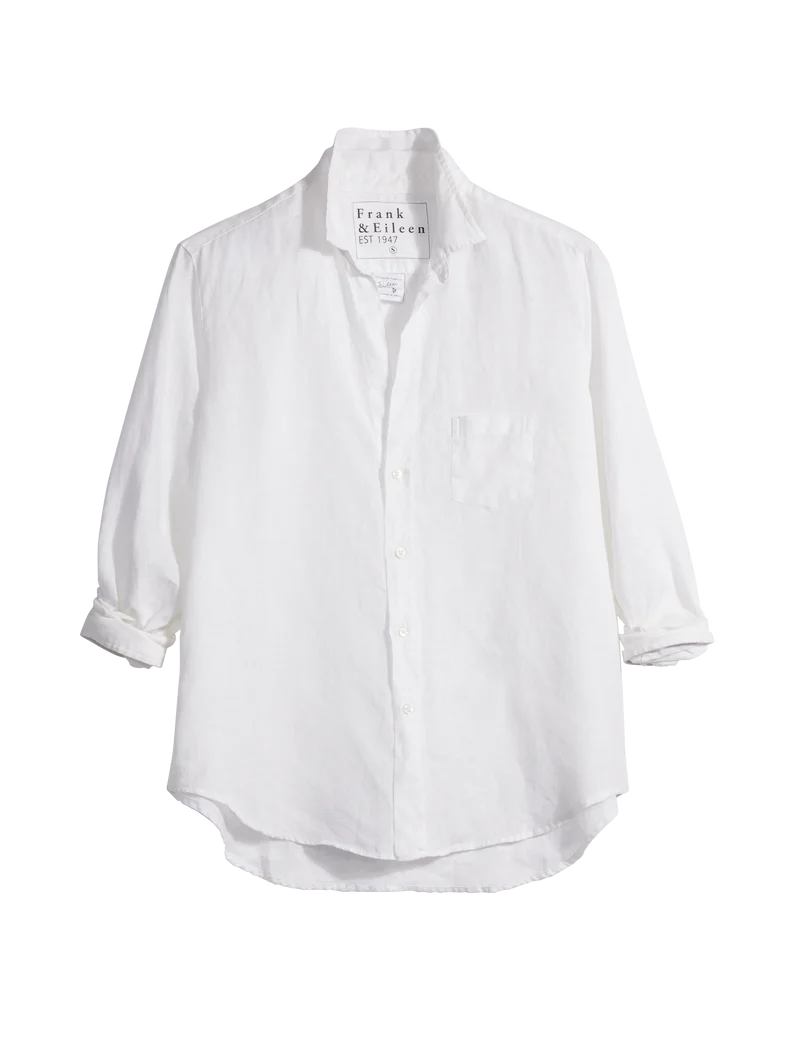 Eileen Relaxed Button Up - White Linen