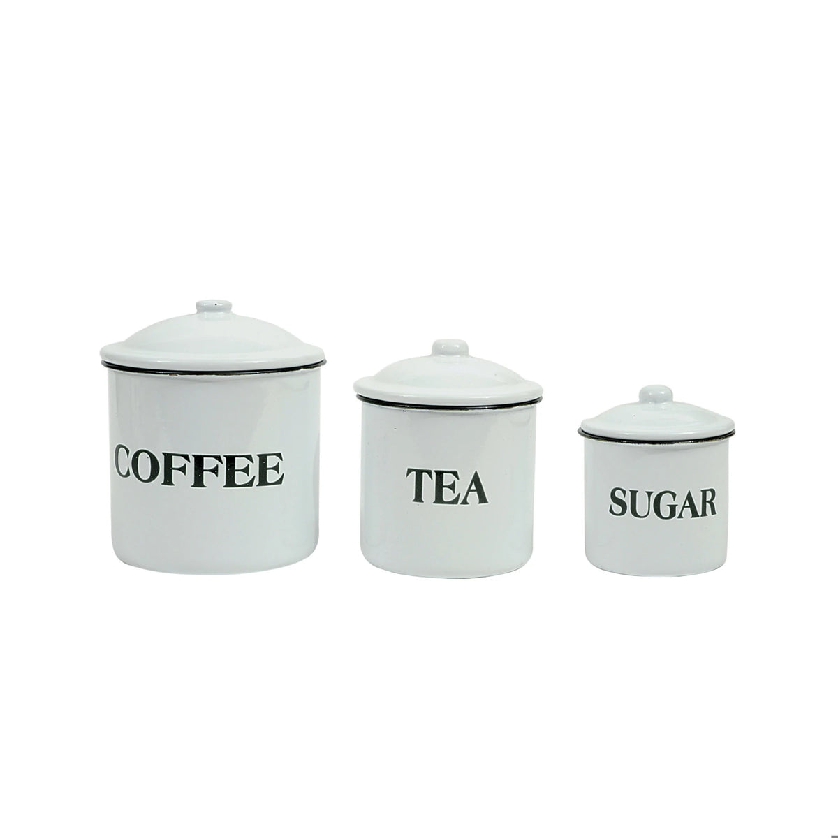 Coffee, Tea, & Sugar Metal Containers