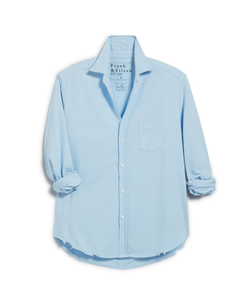 Eileen Relaxed Button-Up Denim Cloud Shirt