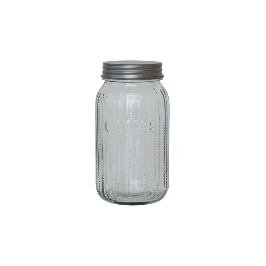 Embossed Glass Coffee Container