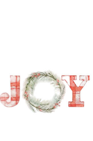 Plaid Joy Wreath Tea Towel