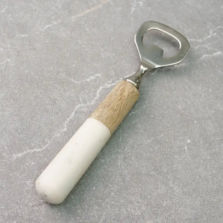 Marble and Wood Bottle Opener
