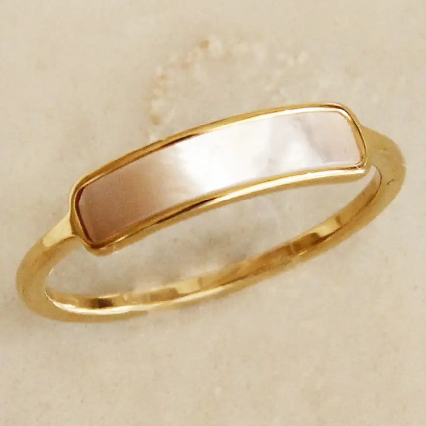 Mother of Pearl Bar Ring