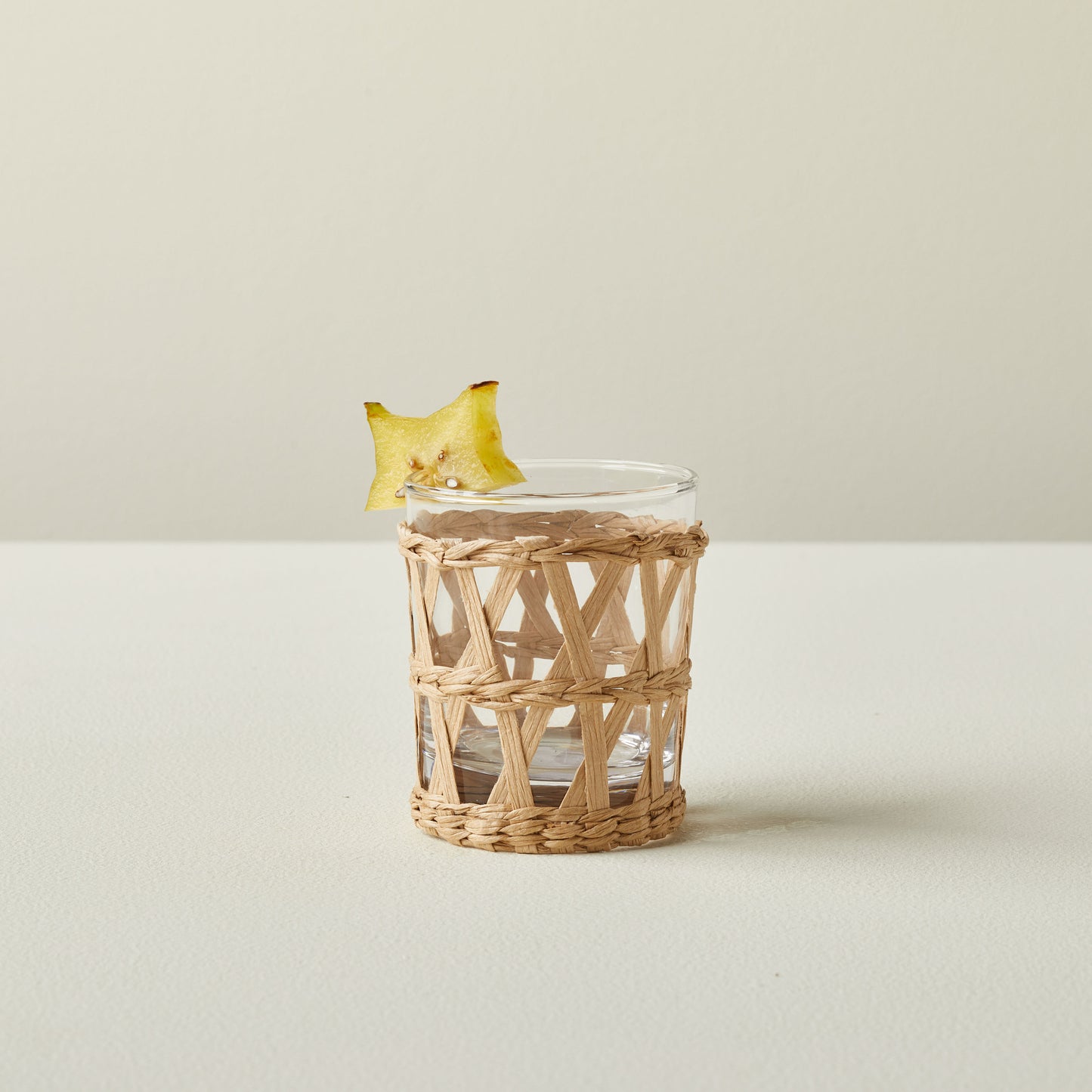 Natural Wicker Wrap Glass
