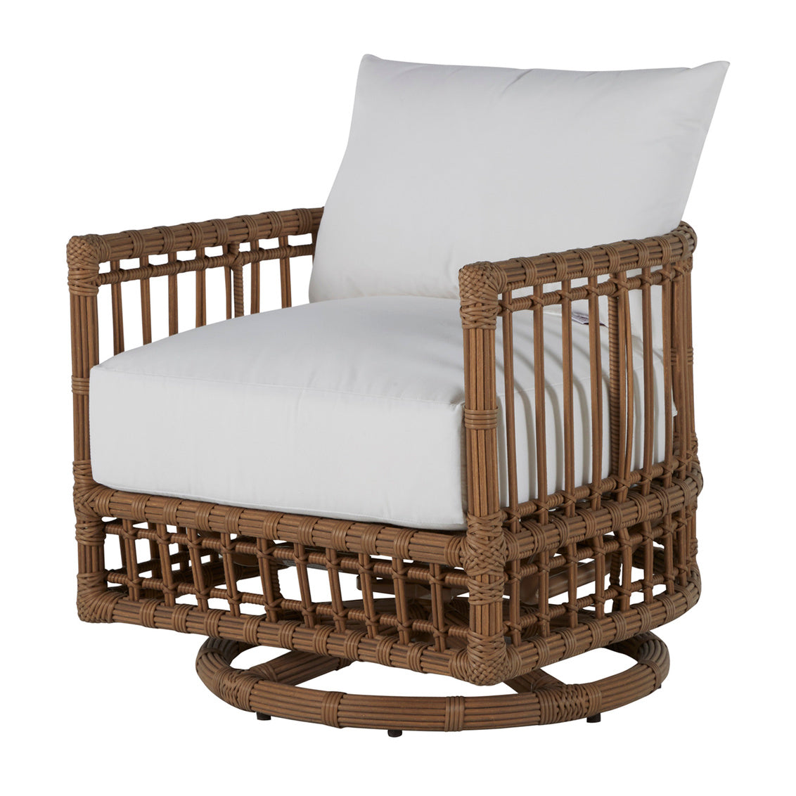 Newport Barrel Swivel Chair Burlap