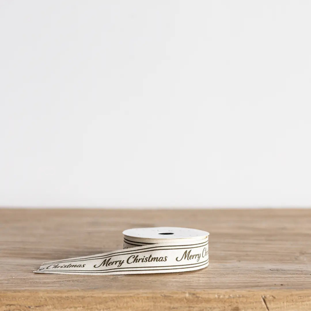 Cursive Merry Christmas Ribbon