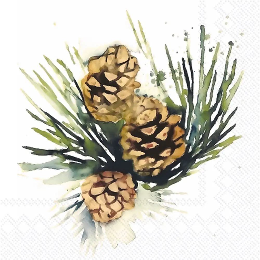 Spruce & Pinecone Cocktail Napkins