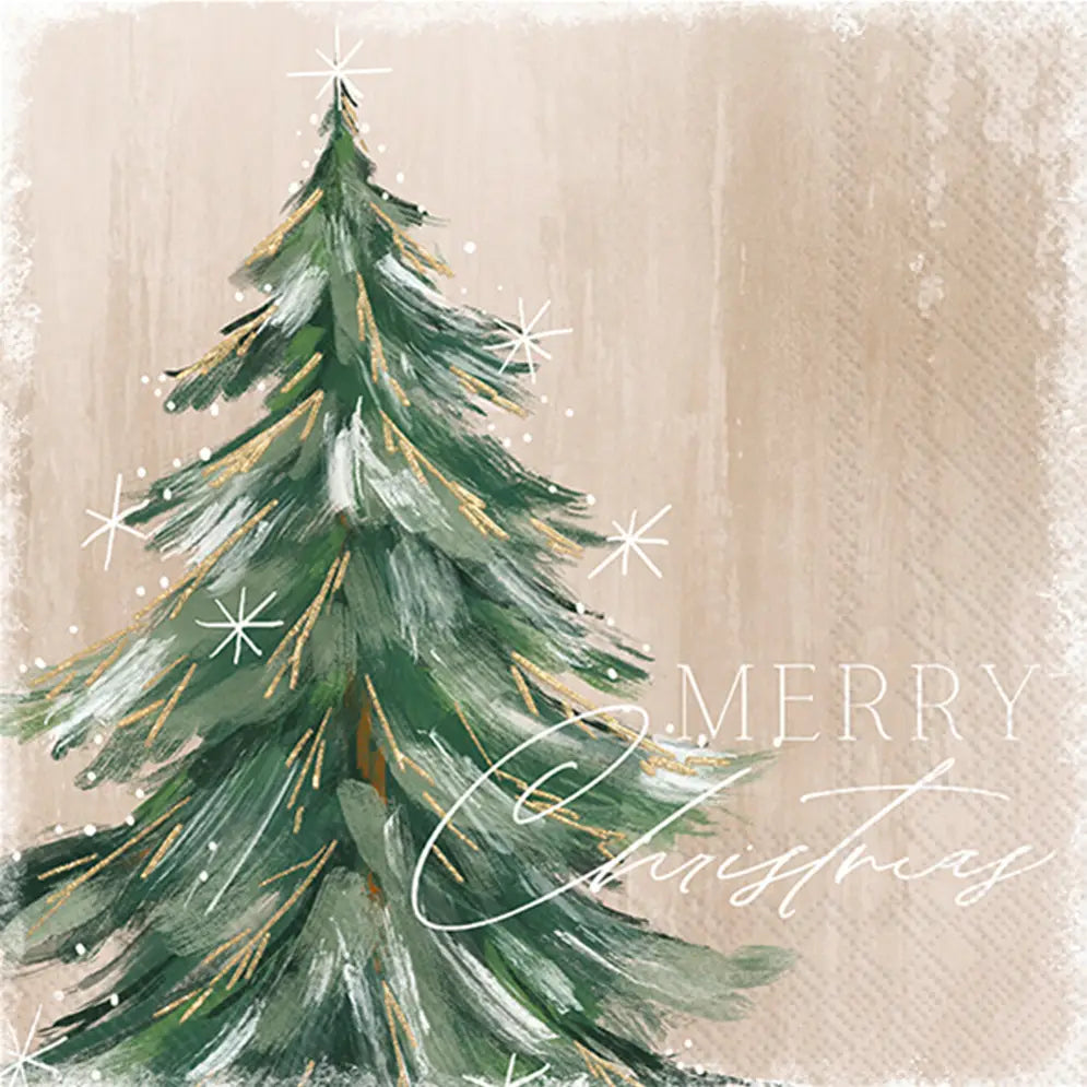 Merry Christmas Tree Cocktail Napkins