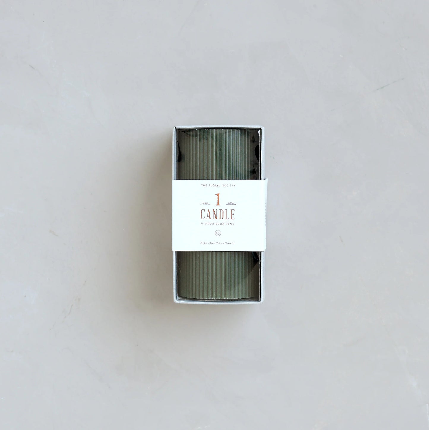 Ribbed Pillar Candle