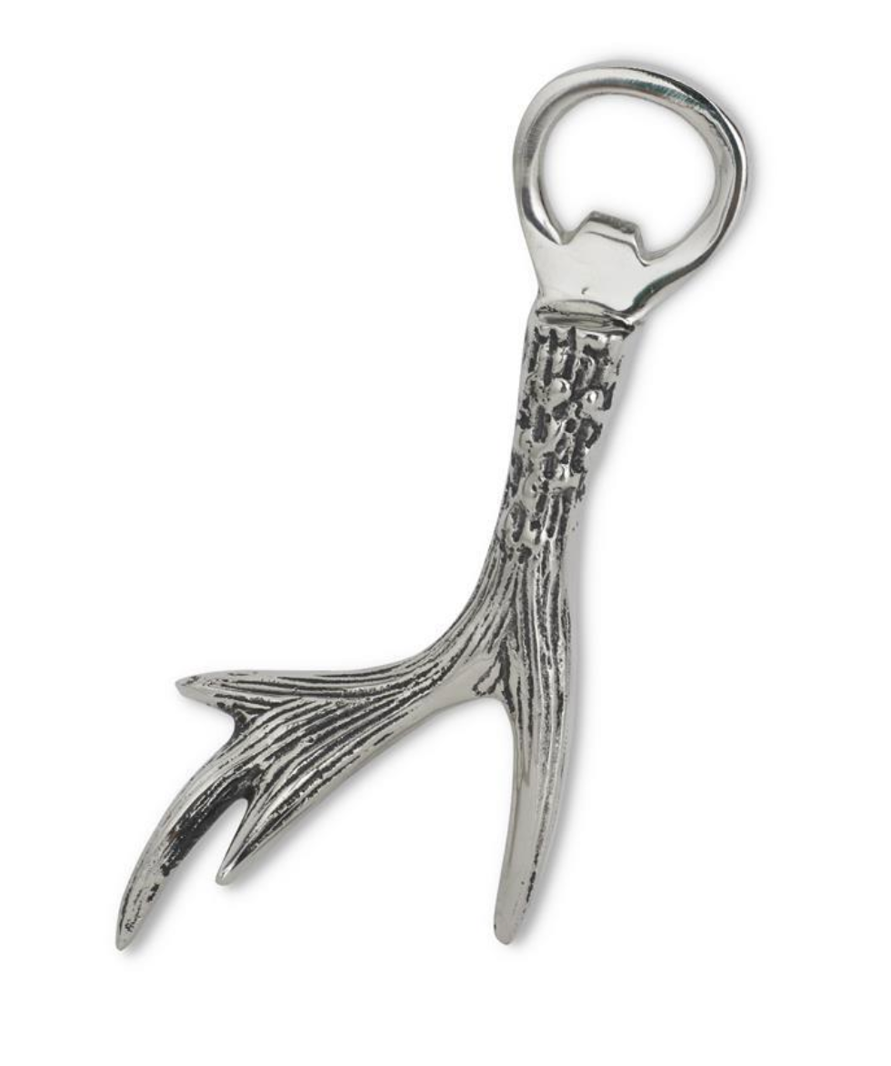 Silver Deer Antler Bottle Opener