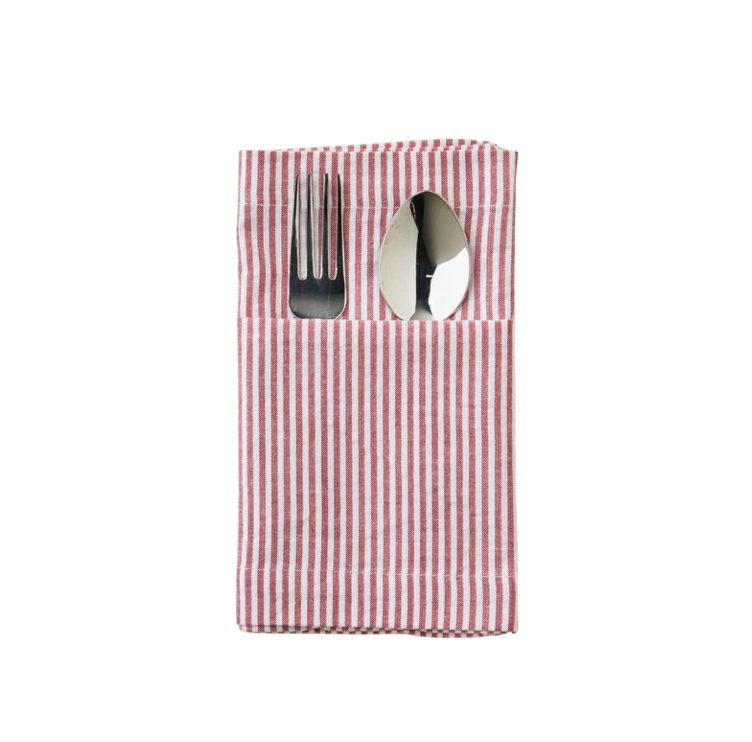 Red Seersucker Napkin