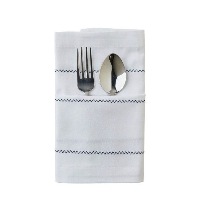 Navy ZigZag Napkin