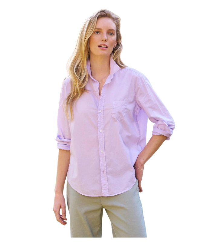 Eileen Woven Button Up - Lilac