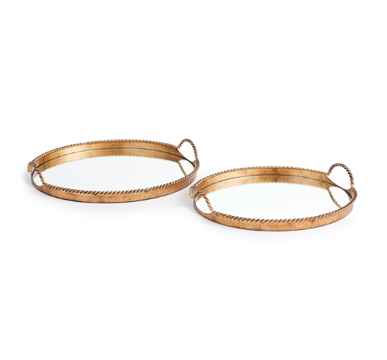 Braided Mirrored Tray