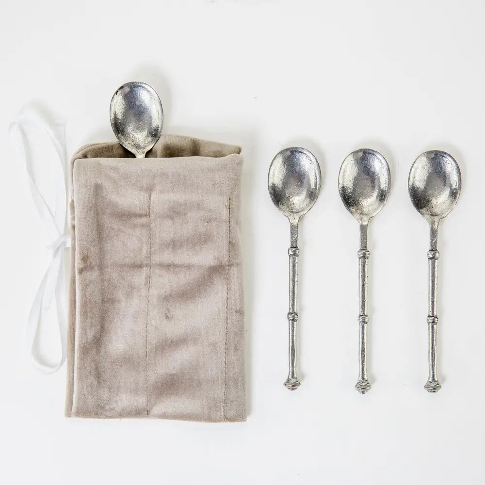 Tavola Appetizer Spoon Set of 4 With Pouch