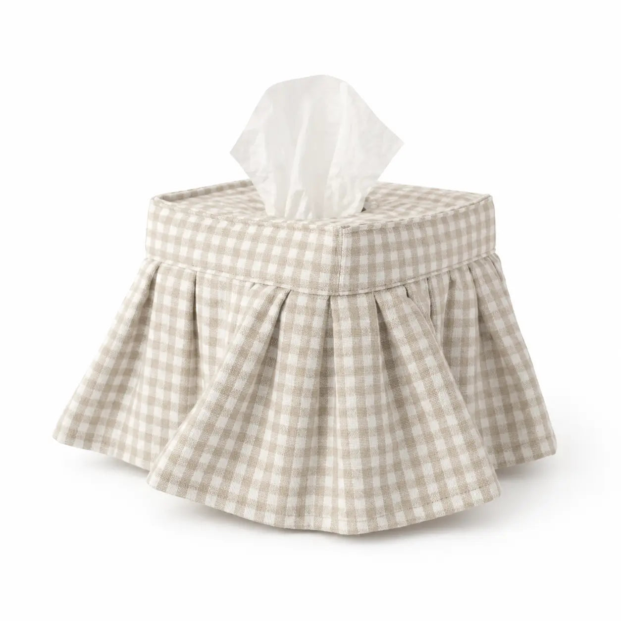 Linen Skirted Tissue Box Cover