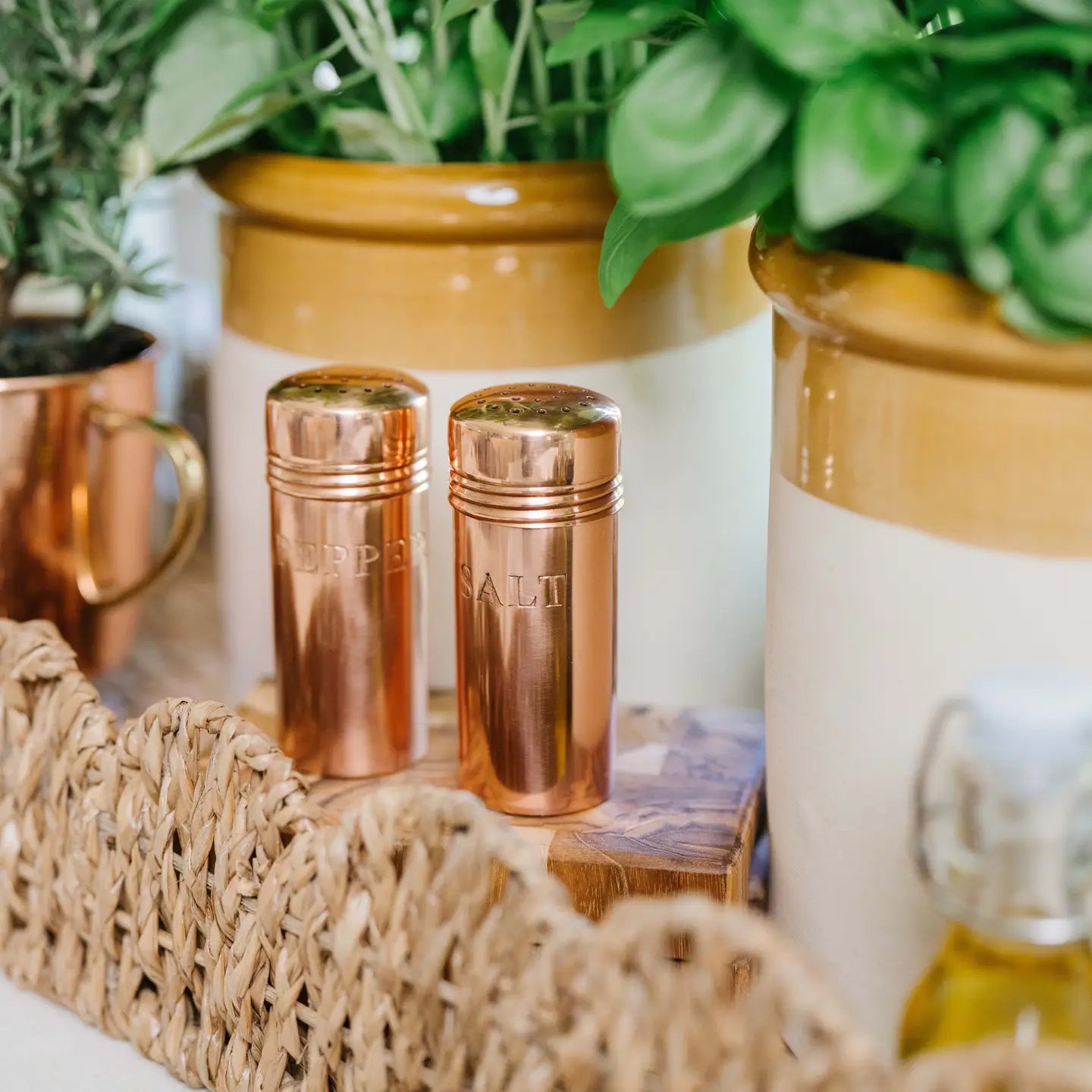 Copper Salt & Pepper Shakers