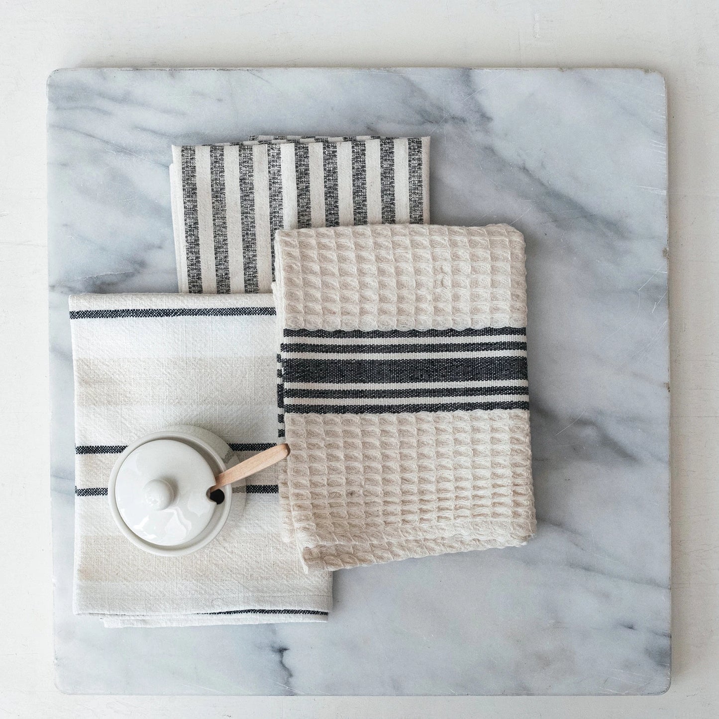 Woven Stripe Tea Towel S/3