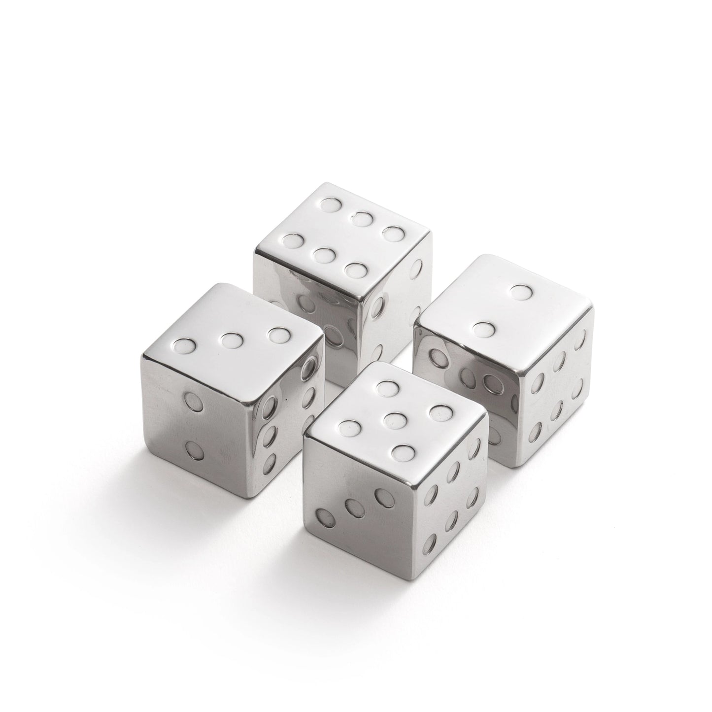 Stainless Steel Dice Whiskey Stones, Set 4