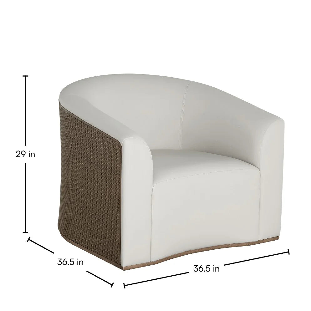 Tahoe Natural Weave Marine Grade Vinyl Lounge Chair