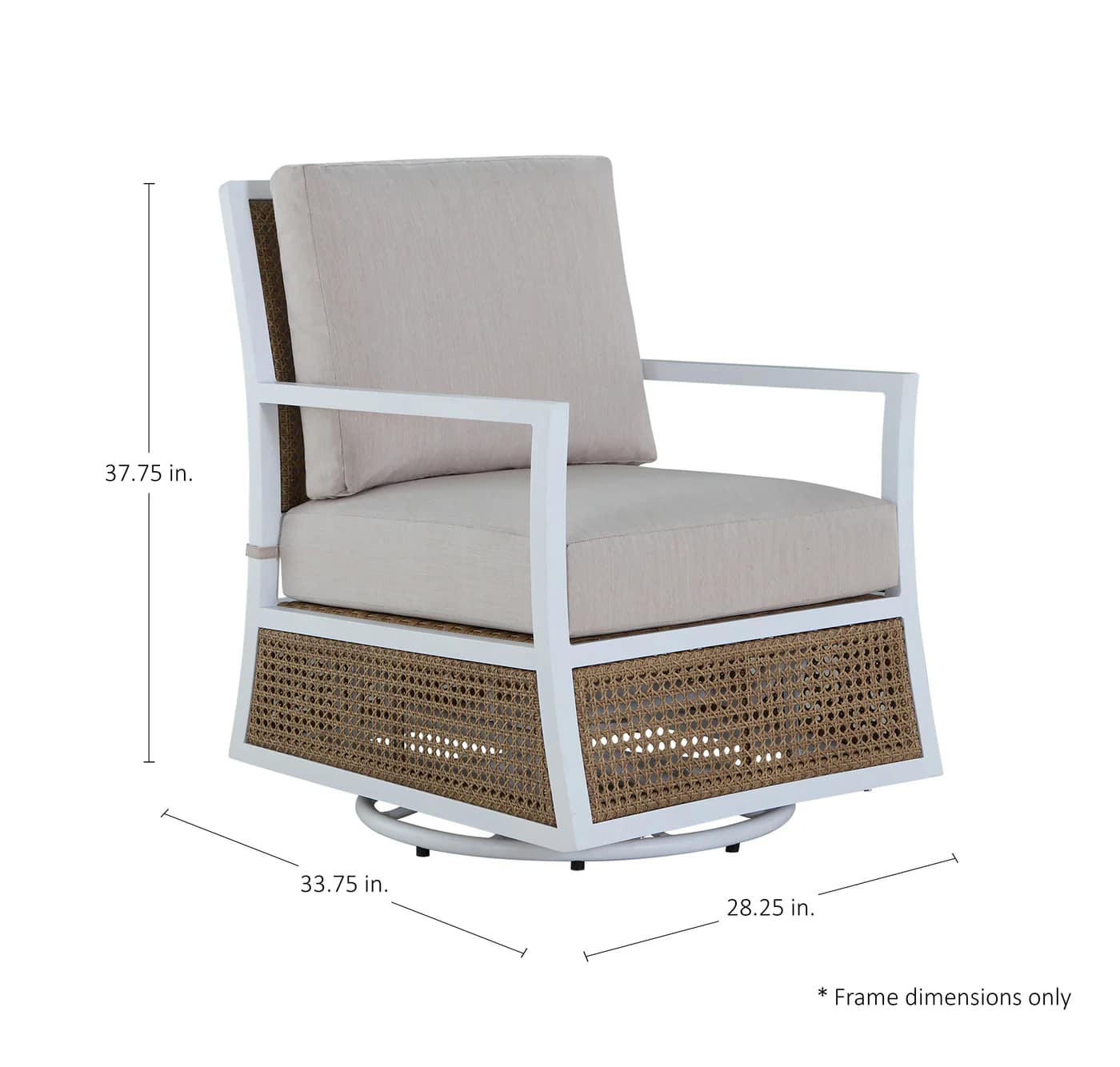 Bermuda Aluminum and Cane Glider Lounge