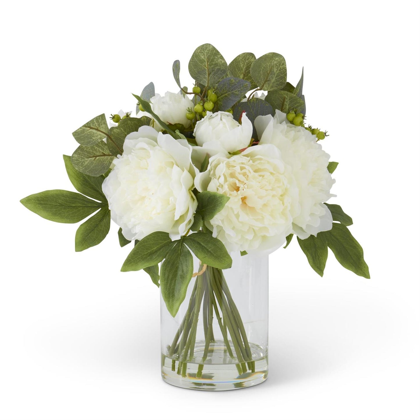 16" Peony & Eucalyptus Arrangement