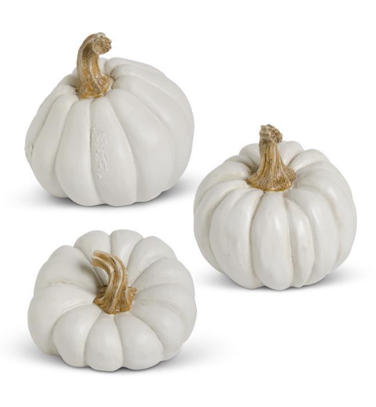 White Resin Pumpkin