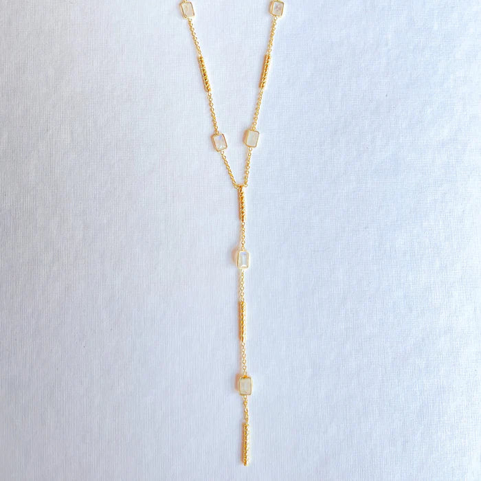 Moonstone Station Necklace