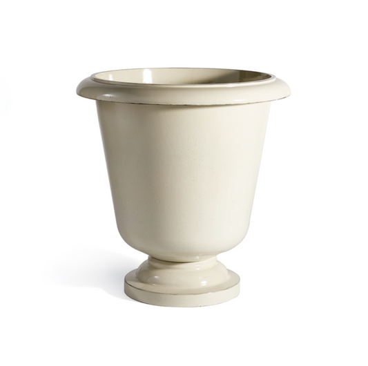 GLAZED OUTDOOR FOOTED URN - 29" Tall