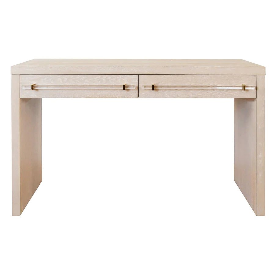 Cerused Oak and Acrylic Desk