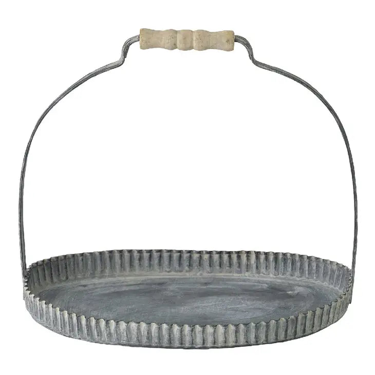 Rugged Tin Handle Tray
