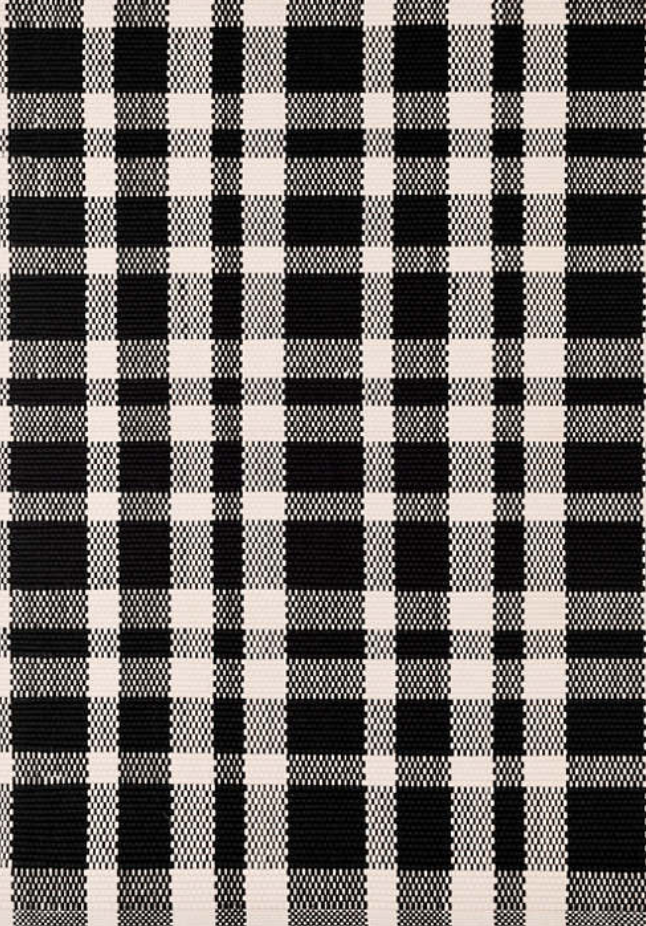 Tattersall Black In/Out Rug 2x3
