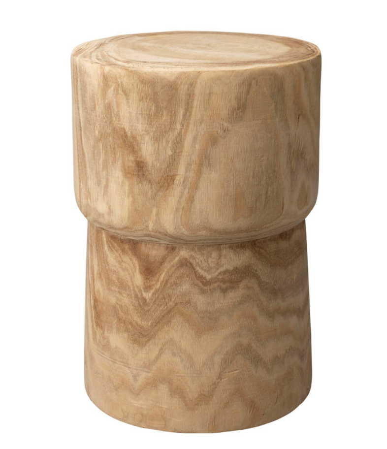 Natural Wood Side Table