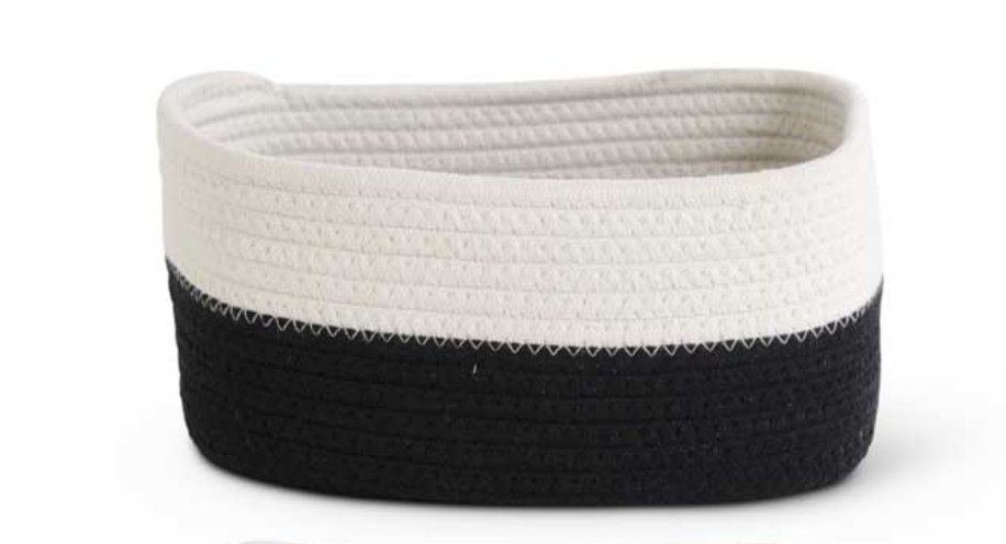 Black and White Rope Basket
