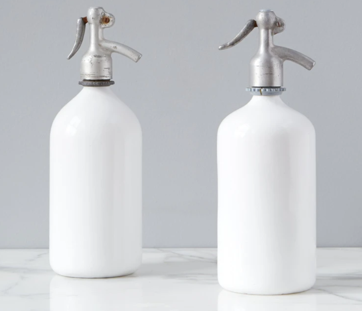 White Seltzer Bottle