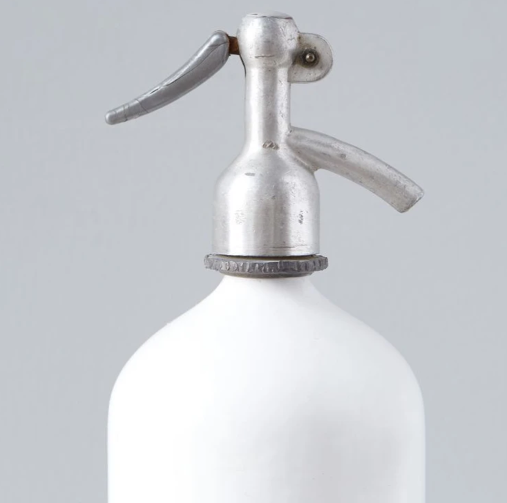 White Seltzer Bottle