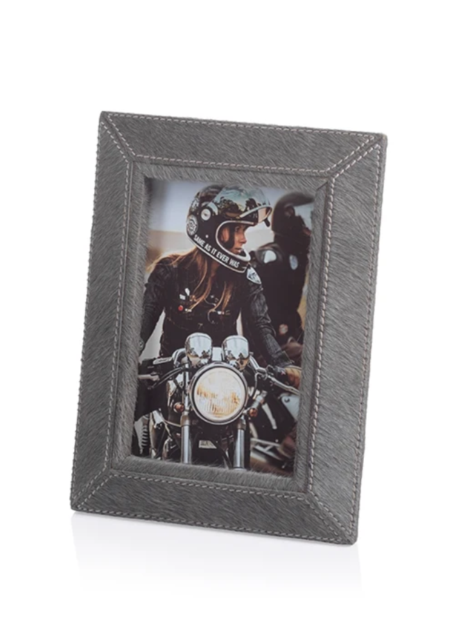 Aspen Hair On Leather Frame