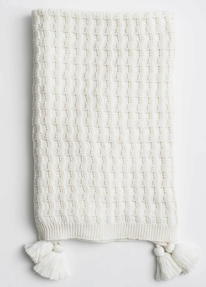 Abrams Knit Throw White