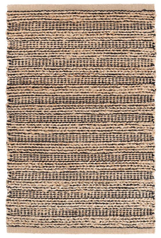Simba Black Jute Rug 2x3