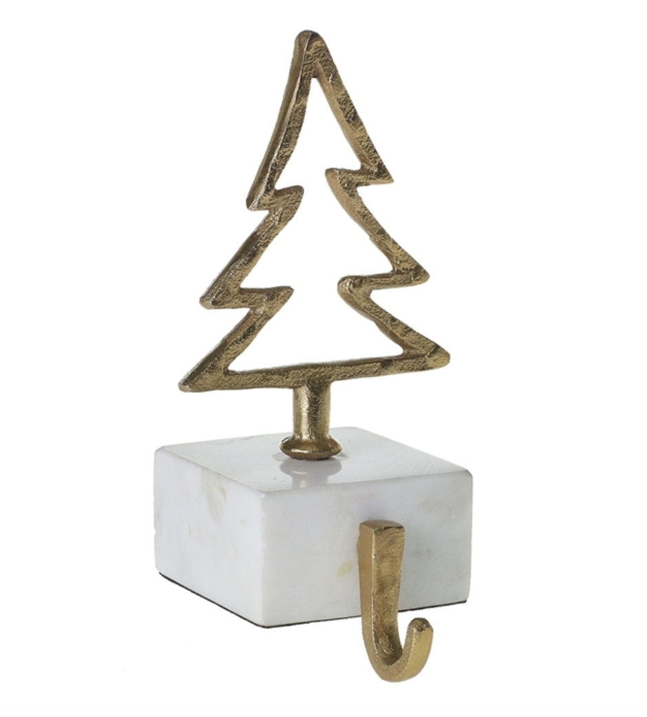 Marble Gold Tree Stocking Holder