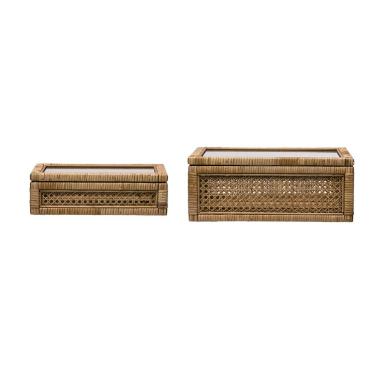 Rattan & Wood Display Box