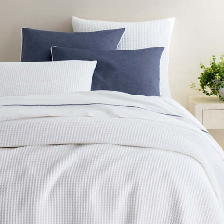 White Linen Duvet Cover - Twin